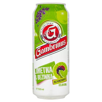 Gambrinus Limetka & bezinka míchaný nápoj z piva 500ml