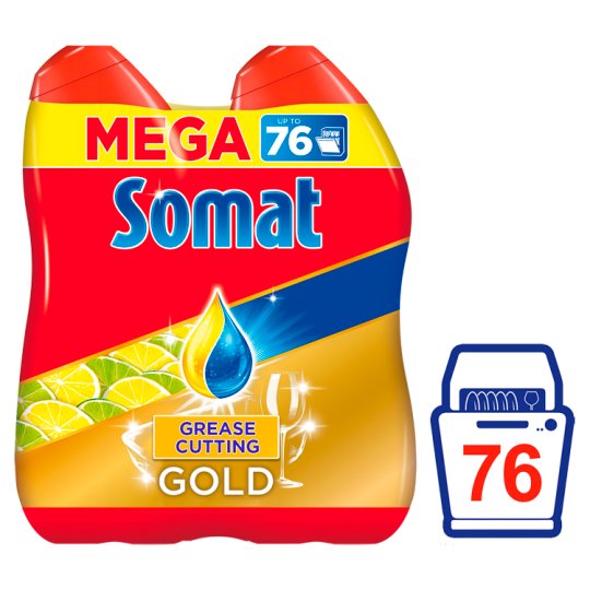 Somat Gold Grease Cutting Gel do automatické myčky na nádobí Lemon & Lime 2 x 684ml
