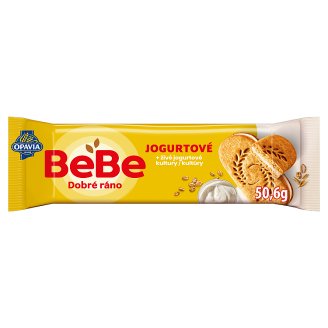 Opavia BeBe Dobré ráno cereální sušenky s jogurtovou náplní 50,6g