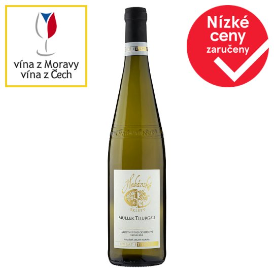 Habánské Sklepy Müller Thurgau suché bílé víno 0,75l