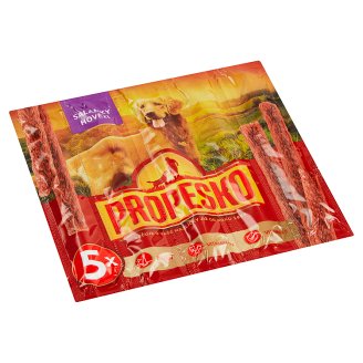 Propesko Salamies doplňkové krmivo pro dospělé psy - hovězí klobásky 5 x 11g