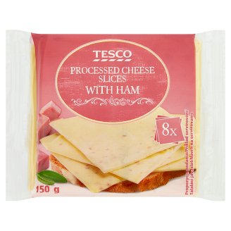 Tesco Sýr tavený plátkový se šunkou 8 x 18,75g