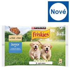 PURINA FRISKIES Junior s kuřetem a mrkví ve šťávě 4 x 85g