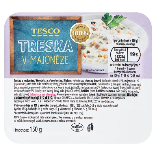 Tesco Treska v majonéze 150g