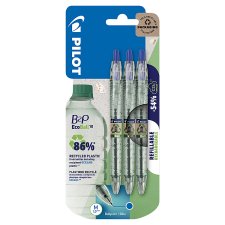 Pilot B2P Ecoball BeGreen Ballpoint Pen Blue Set 3 pcs