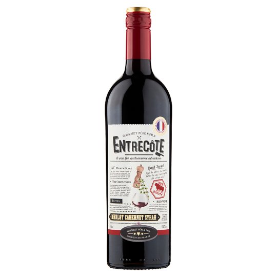 Entrecôte Merlot Cabernet Syrah červené víno suché 75cl