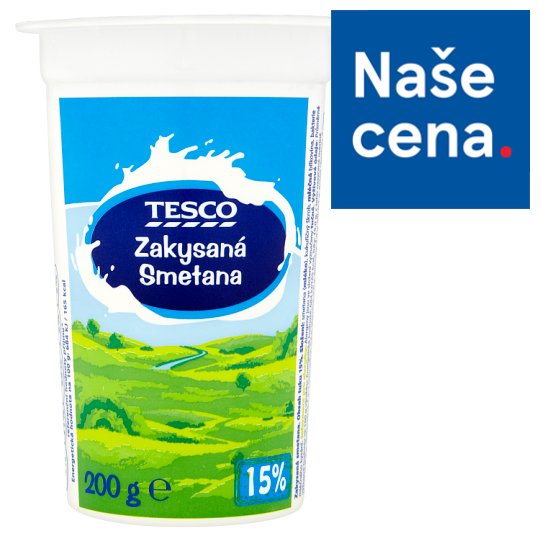 Tesco Zakysaná smetana 15% 200g