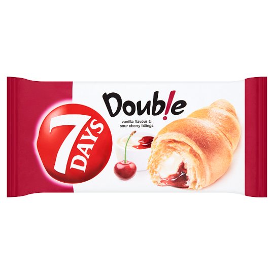 7 Days Double Croissant with Vanilla Flavour and Sour Cherry Fillings 60g
