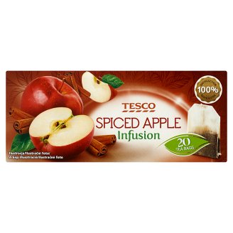 Tesco Ovocný čaj s příchutí jablka a skořice 20 x 2g