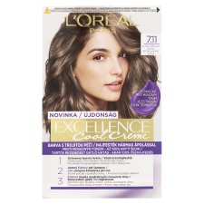 L'Oréal Paris Excellence Cool Creme 7 .11 Ultra Ash Blonde, 72 ml + 48 ml + 12 ml + 60 ml