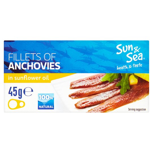 Sun & Sea Sardelové filety ve slunečnicovém oleji 45g