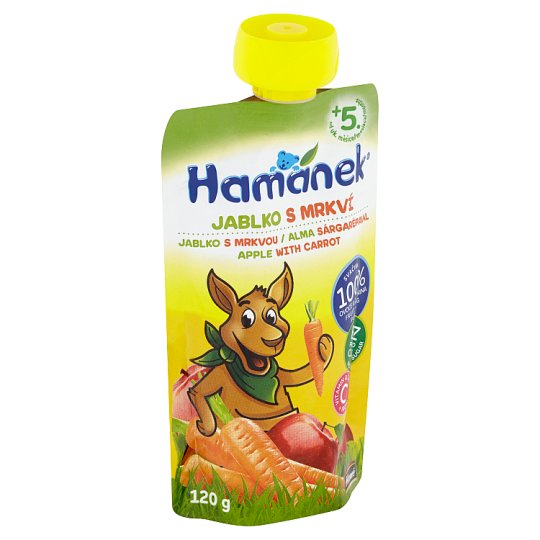 Hamánek Kojenecká výživa jablko s mrkví 120g