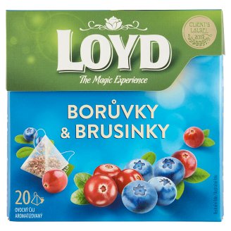 Loyd Ovocný čaj aromatizovaný borůvky s brusinkami 20 x 2g