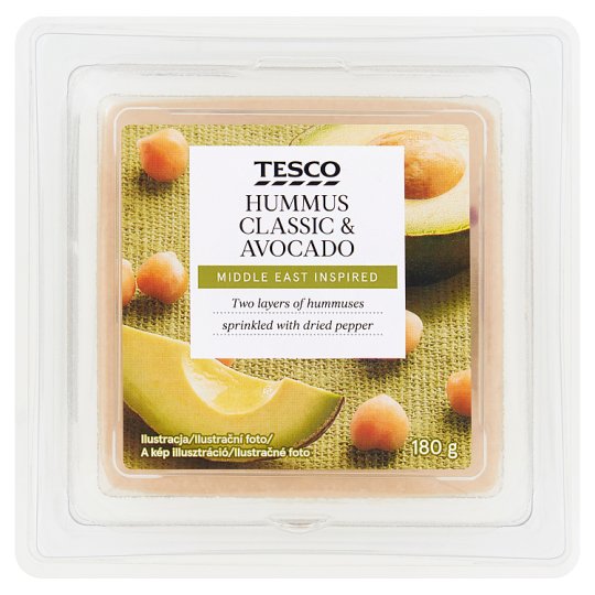 Tesco Hummus Classic & Avocado 180g