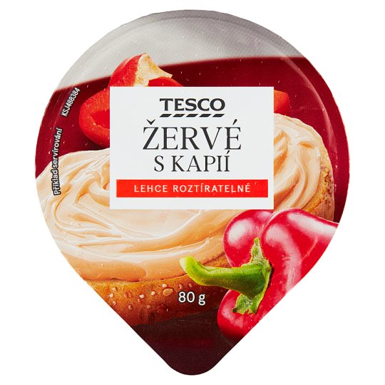 Tesco Cream Cheese with Bell Pepper 80g Tesco Groceries