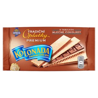 Opavia Kolonáda Tradiční oplatky premium plněné tabulkou mléčné čokolády 92g