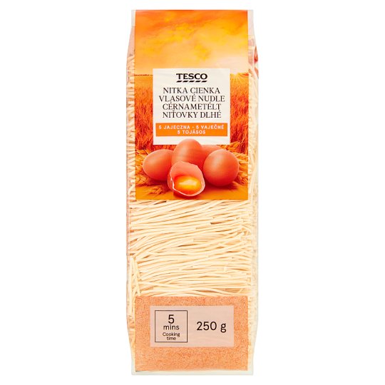 Tesco Vlasové nudle 5 vaječné 250g