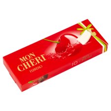 Ferrero Mon Chéri Chocolates with Liqueur Formed Tightens and Whole Cherries 105g