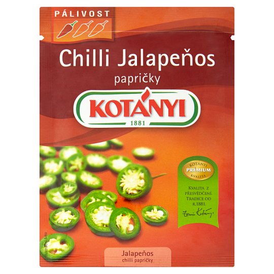 Kotányi Chilli Jalapeňos krájené 8g