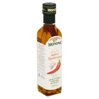 Monini Dresink s extra panenským olivovým olejem s chilli a příchutí česneku 250ml