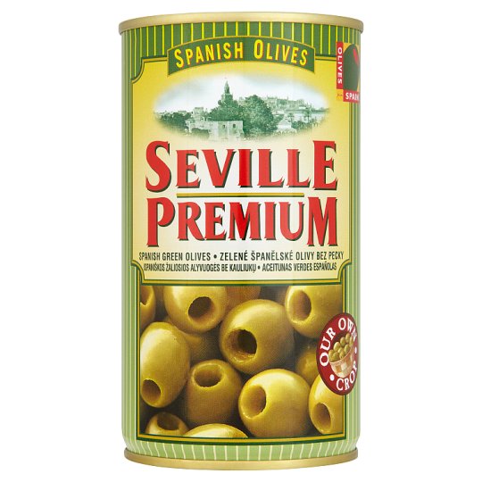 Seville Premium Zelené španělské olivy bez pecky 350g