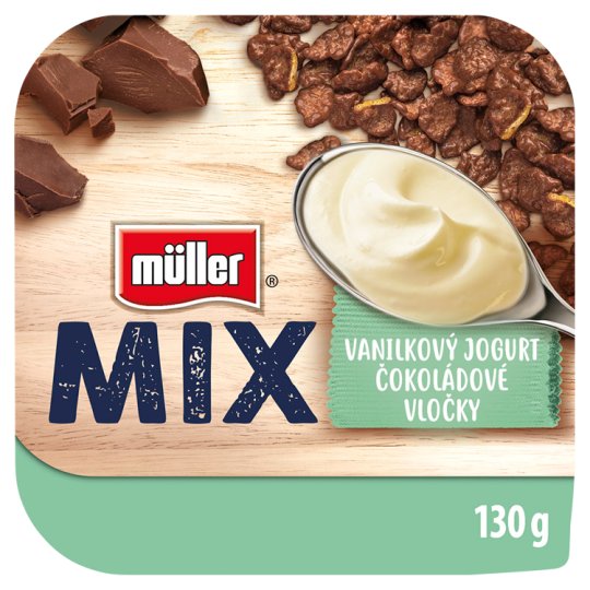 Müller Mix Vanilla Taste Yogurt Choco Flakes 130g