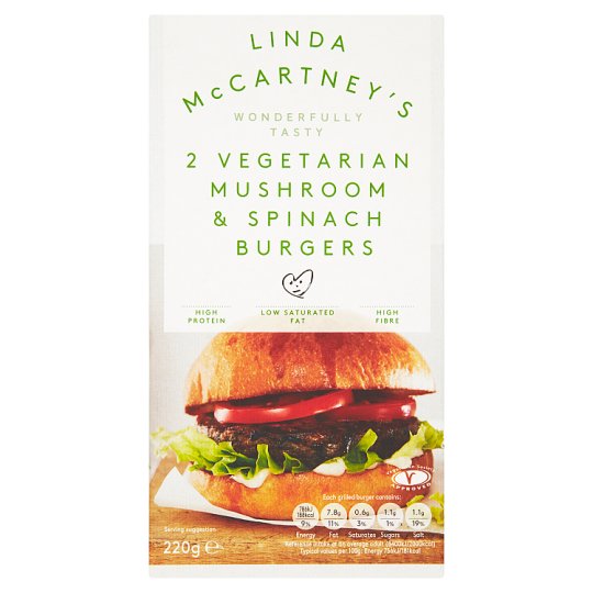 Linda McCartney Houbovo-špenátové burgery 220g