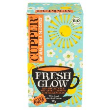 Cupper Fresh Glow Organic Flavored Herbal Tea with Ginger, Lemongrass and Apple 20 pcs 40g