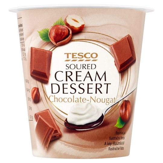 Tesco Zakysaná smetana s příchutí čokolády a nugátu 130g