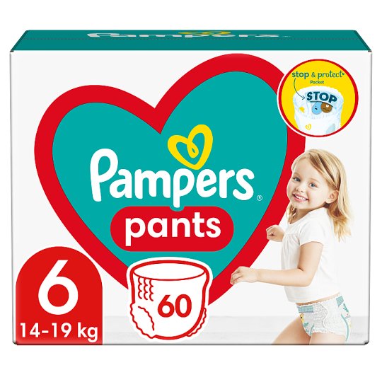 Pampers Pants Size 6, 60 Nappies, 14kg19kg Tesco Groceries