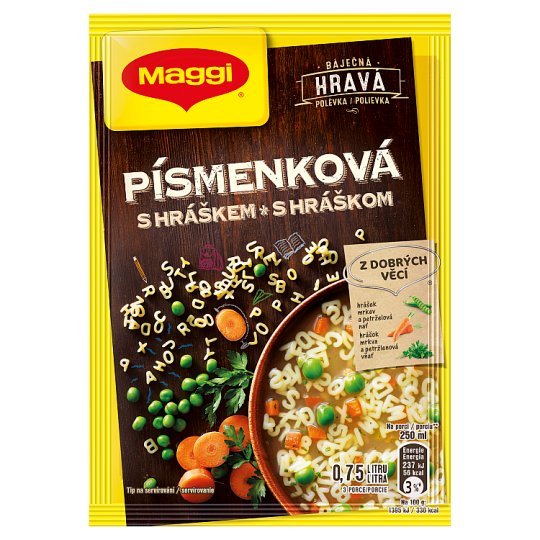 MAGGI Hravá Písmenková polévka s hráškem sáček 51g