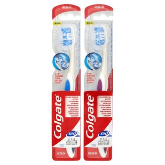 Colgate 360° Max White Expert White střední zubní kartáček