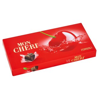Mon Chéri Čokoládové bonbony formované s likérovou náplní a celou třešní uvnitř 157,5g