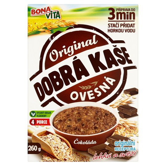 Bona Vita Dobrá Kaše Original ovesná kaše čokoláda 4 x 65g