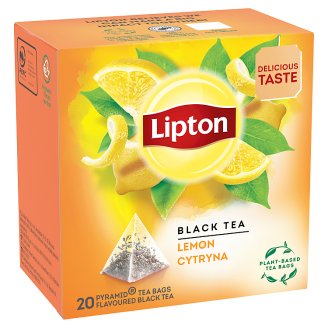 Lipton Černý aromatizovaný čaj Lemon 20 sáčků