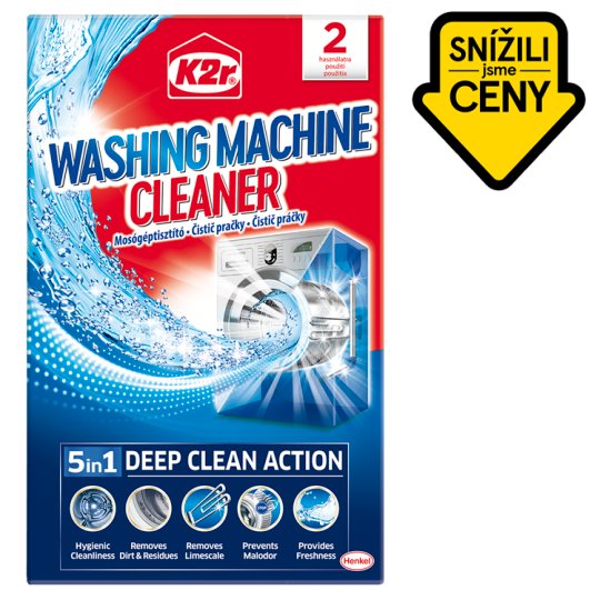 K2r Washing Machine Cleaner 5in1 2 Sachets, 2 x 75g