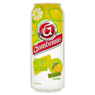 Gambrinus Řízný citrón míchaný nápoj z piva 500ml