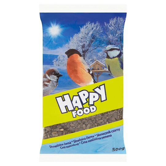 Happy Food Slunečnice černá doplňkové krmivo pro ptáky 500g