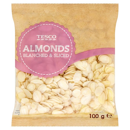 Tesco Mandle blanšírované plátky 100g