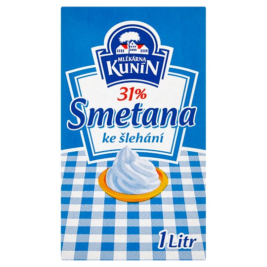 Mlékárna Kunín 31% smetana ke šlehání 1l