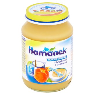 Hamánek Ovocná svačinka s broskvemi a smetanou 190g