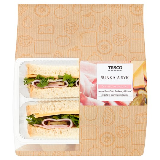 Tesco Sendvič šunka a sýr 165g
