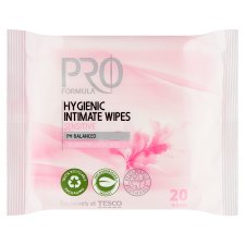 Tesco Pro Formula Sensitive vlhčené ubrousky pro intimní hygienu 20 ks
