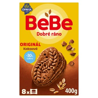 Opavia Bebe Dobré ráno kakaové cereální sušenky s čokoládovými pecičkami 8 x 50g