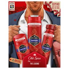 Old Spice Captain Gentleman Gift Set With Deodorant Spray, Stick, Shower Gel