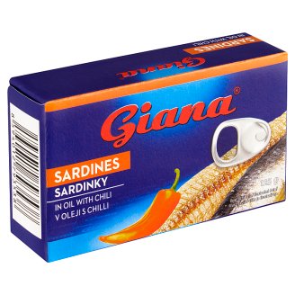 Giana Sardinky ve slaném nálevu a rostlinném oleji s chilli 125g