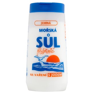Jemná mořská sůl Pobřeží na vaření s jodem 200g slánka