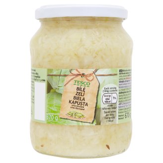 Tesco Bílé zelí sterilované 670g