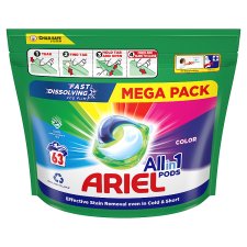 Ariel All-in-1 PODS, Kapsle Na Praní S Tekutým Pracím Prostředkem 63 Praní