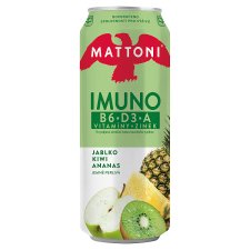 Mattoni Imuno jablko kiwi ananas jemně perlivá 0,5l